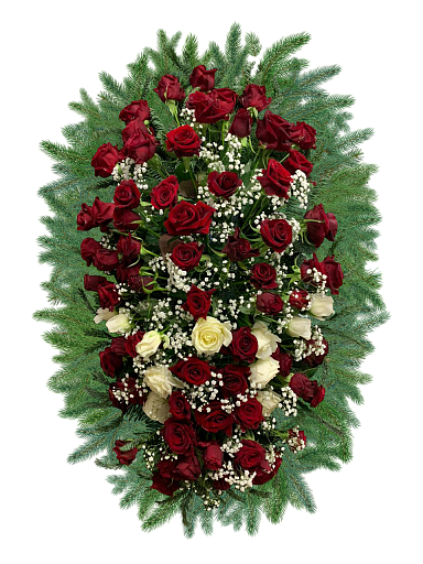 Венок из живых цветов